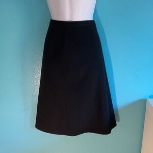 Gianni Versace Vintage Classic Black Knee Length Skirt Size 40 Fits 6 A-Line